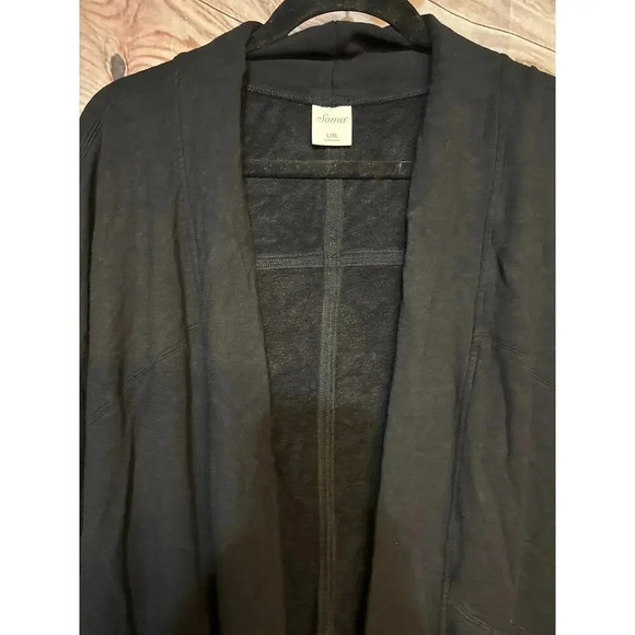 SOMA size L/XL black cozy cardigan - Picture 3 of 5